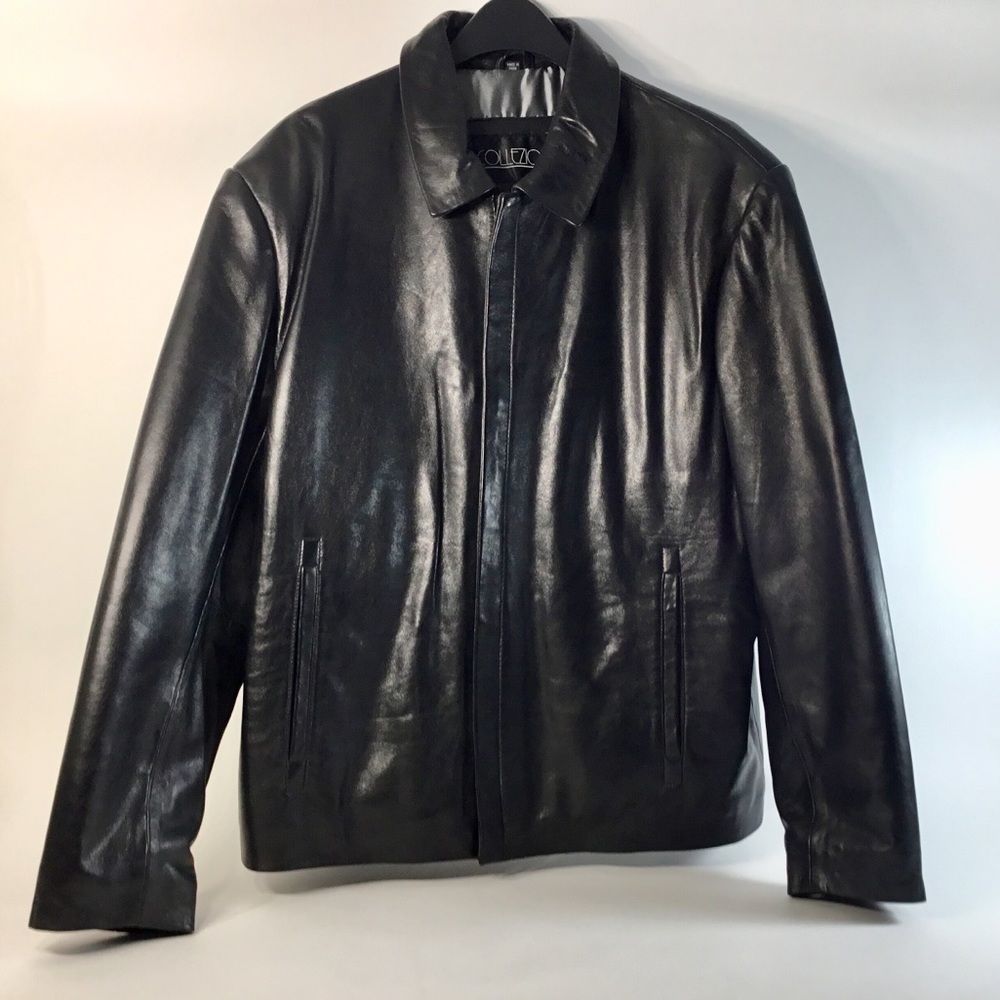 NWOT, Men’s Colleizone SA Leather Jacket